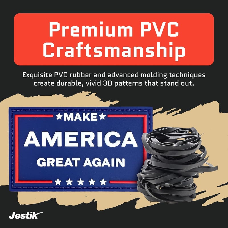 Jestik رقعة PVC، رقع مضحكة، رقعة معنوية تكتيكية فكاهية مع مشبك وحلقة، رقع لطيفة للحقائب، الزي العسكري، الجينز، السترات، السترات الواقية، القبعات والمزيد - رقعة أمريكا - Image 2